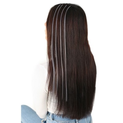 Fiber Sentetik Boncuk Kaynaklık Renkli Saç - Koyu Gri - 100 Adet Fiber Sentetik Boncuk Kaynaklık Renkli Saç - Koyu Gri - 100 Adet