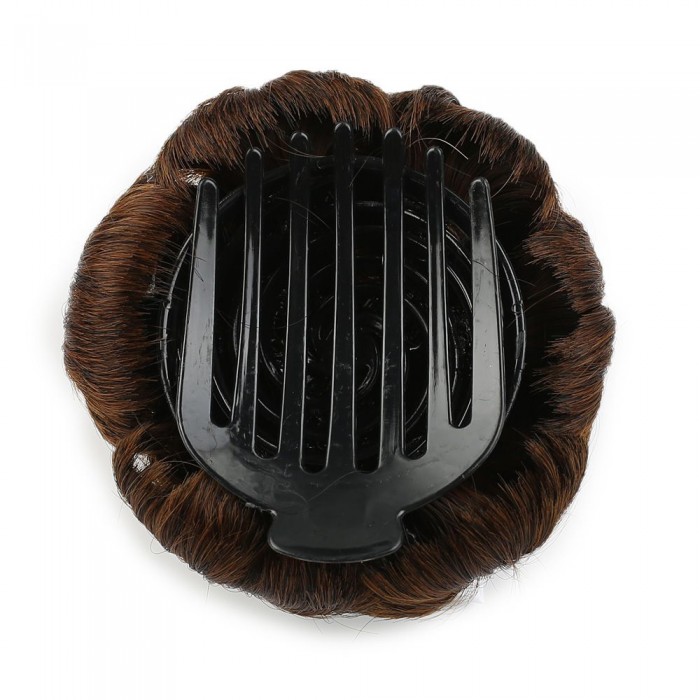 Taşlı Topuz Toka - Kahve Karamel Taşlı Topuz Toka - Kahve Karamel