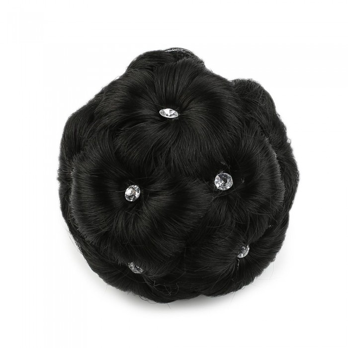 Taşlı Topuz Toka - Siyah Taşlı Topuz Toka - Siyah