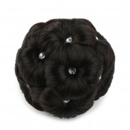  Taşlı Topuz Toka - Kahverengi