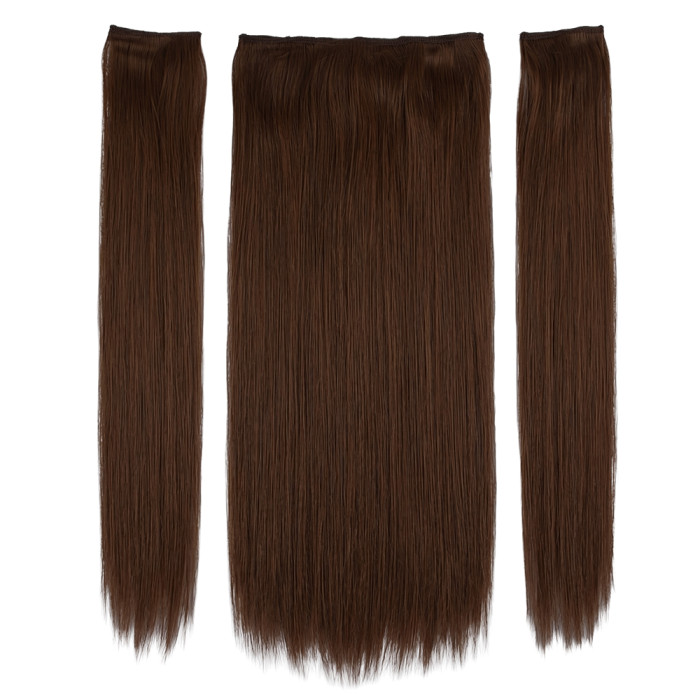 Fiber Sentetik Düz Yarım Ay + 2 Yan Çıt Çıt - Kahve Karamel