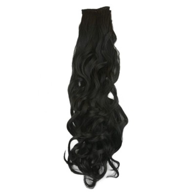 Fiber Sentetik Dalgalı 8 Parça Çıt Çıt - Siyah Fiber Sentetik Dalgalı 8 Parça Çıt Çıt - Siyah