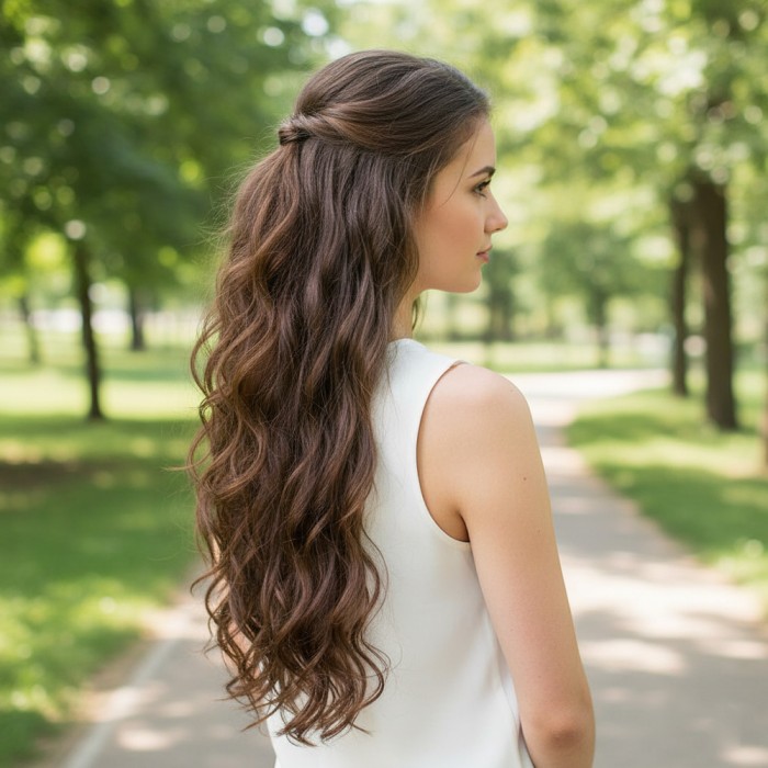 Fiber Sentetik Dalgalı 8 Parça Çıt Çıt - Kahve Karamel