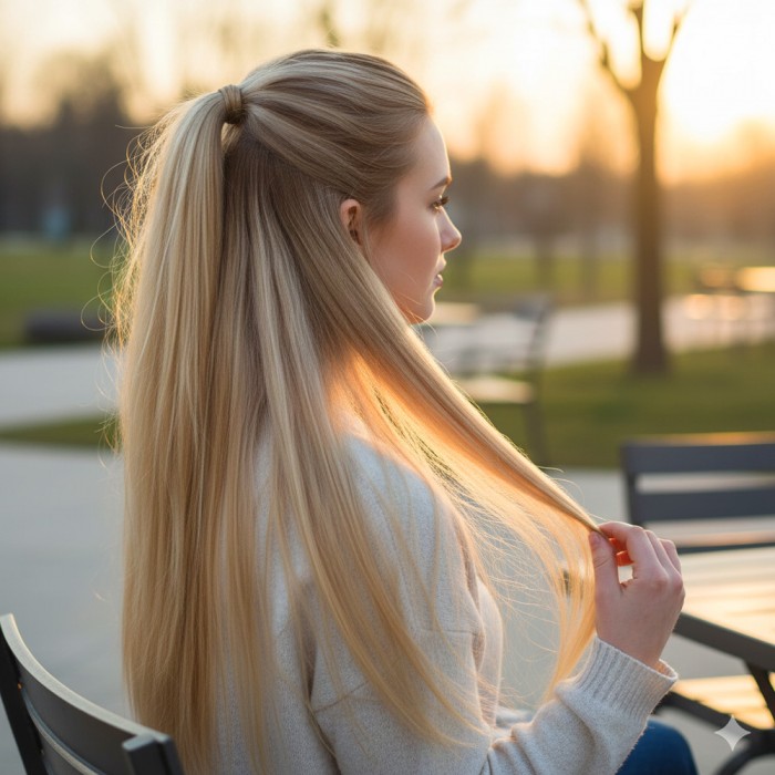 Fiber Sentetik Düz 8 Parça Çıt Çıt - Balköpüğü Beyaz Platin Röfleli Fiber Sentetik Düz 8 Parça Çıt Çıt - Balköpüğü Beyaz Platin Röfleli