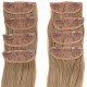 Fiber Sentetik Düz 8 Parça Çıt Çıt - Karamel Platin Röfleli Fiber Sentetik Düz 8 Parça Çıt Çıt - Karamel Platin Röfleli