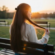 Fiber Sentetik Düz 8 Parça Çıt Çıt - Kahve Karamel Fiber Sentetik Düz 8 Parça Çıt Çıt - Kahve Karamel