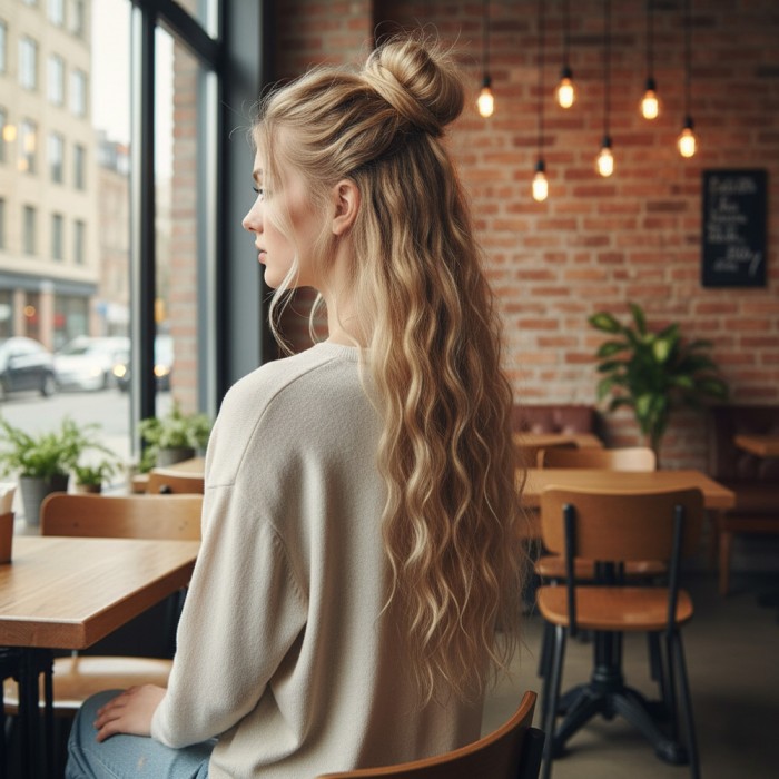 Fiber Sentetik Kabarık Dalgalı 8 Parça Çıt Çıt - Karamel Platin Röfleli Fiber Sentetik Kabarık Dalgalı 8 Parça Çıt Çıt - Karamel Platin Röfleli