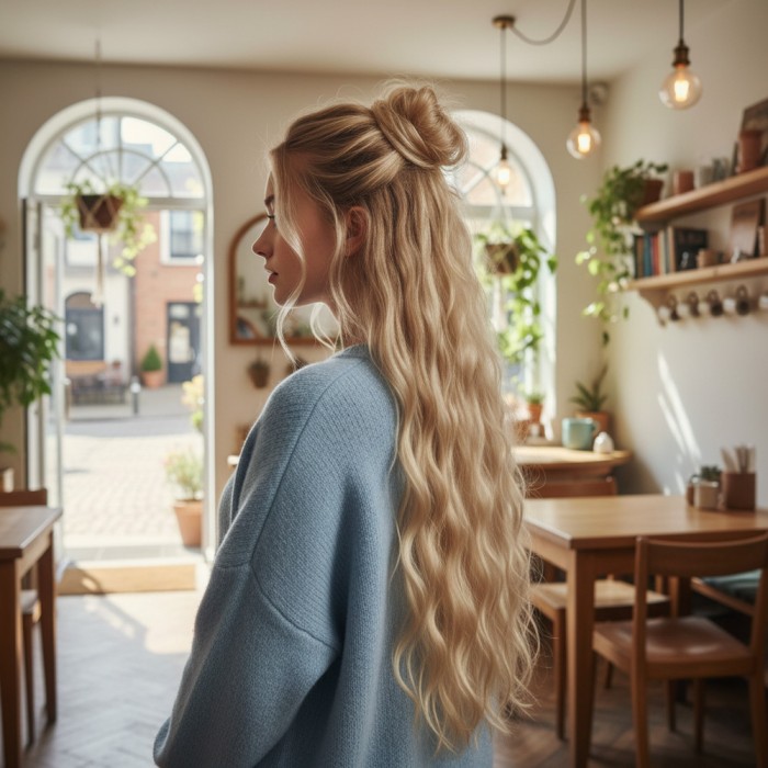 Fiber Sentetik Kabarık Dalgalı 8 Parça Çıt Çıt - Kumral Beyaz Platin Röfleli Fiber Sentetik Kabarık Dalgalı 8 Parça Çıt Çıt - Kumral Beyaz Platin Röfleli