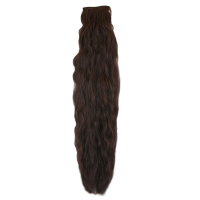 Fiber Sentetik Kabarık Dalgalı 8 Parça Çıt Çıt - Koyu Kahve Fiber Sentetik Kabarık Dalgalı 8 Parça Çıt Çıt - Koyu Kahve