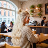 Fiber Sentetik Kabarık Dalgalı 8 Parça Çıt Çıt - Platin Fiber Sentetik Kabarık Dalgalı 8 Parça Çıt Çıt - Platin