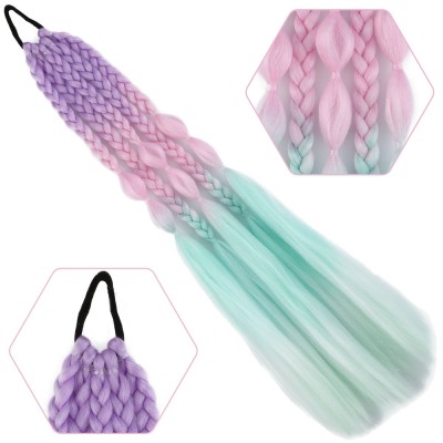 Balon ve Düz Salaş Örgülü Lastikli At Kuyruğu - ACM14