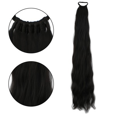 Lastik Tokalı At Kuyruğu Su Dalgalı  - Kahverengi