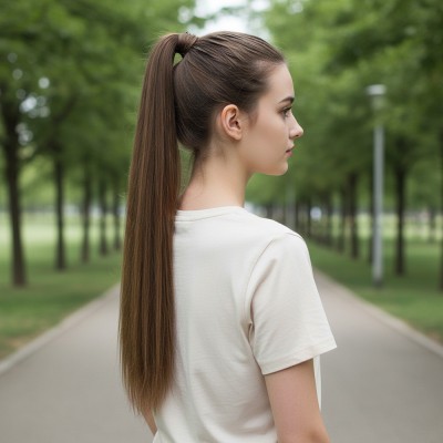 Bağlamalı Düz At Kuyruğu - Kumral