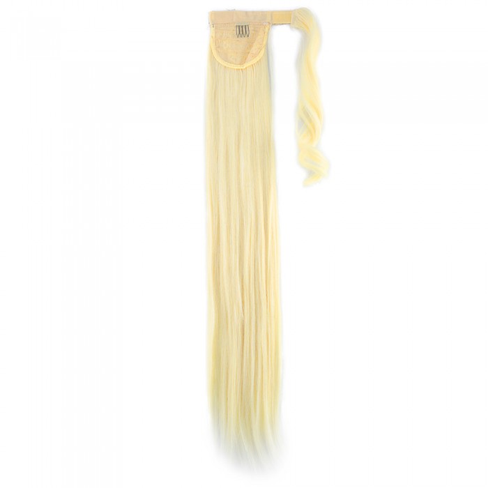 Bağlamalı Düz At Kuyruğu - Açık Platin