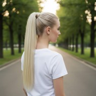 Bağlamalı Düz At Kuyruğu - Platin Bağlamalı Düz At Kuyruğu - Platin