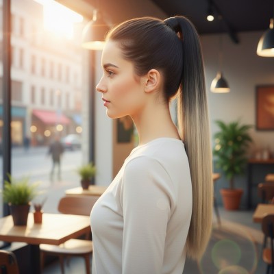 Fiber Sentetik Sihirli At Kuyruğu - Siyah / Platin Ombreli