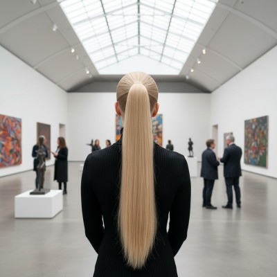 Tokalı Düz At Kuyruğu - Balköpüğü Beyaz Platin Röfleli