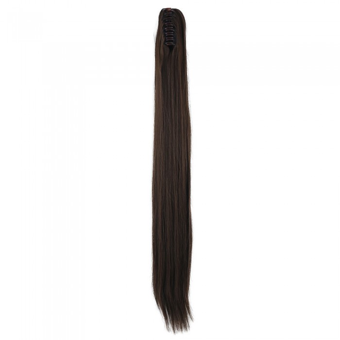 Tokalı Düz At Kuyruğu - Açık Kahve