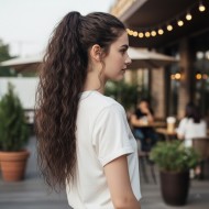 Tokalı Kabarık Dalgalı At Kuyruğu - Açık Kahve Tokalı Kabarık Dalgalı At Kuyruğu - Açık Kahve