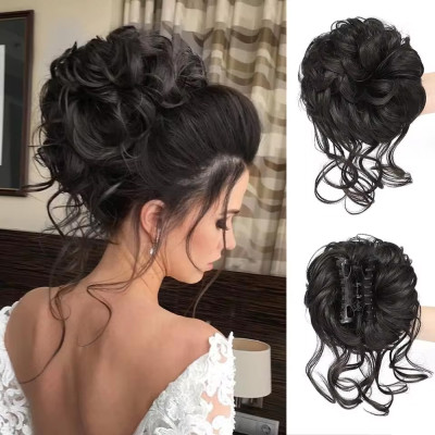 Tokalı Kuyruklu Dağınık Topuz  - Siyah