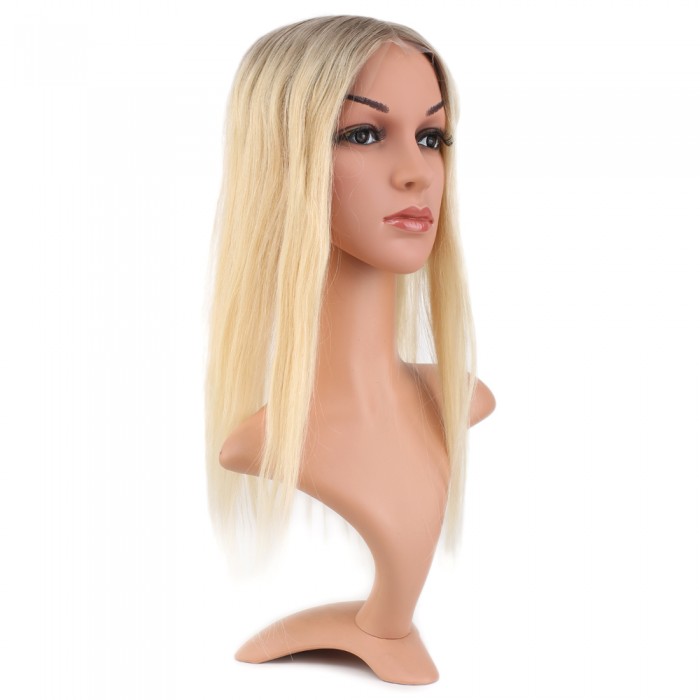 Ön Kısmı Ekstra Tül Rus Kumralı / Platin Ombreli Baby Taban Tepelik - 13x14cm