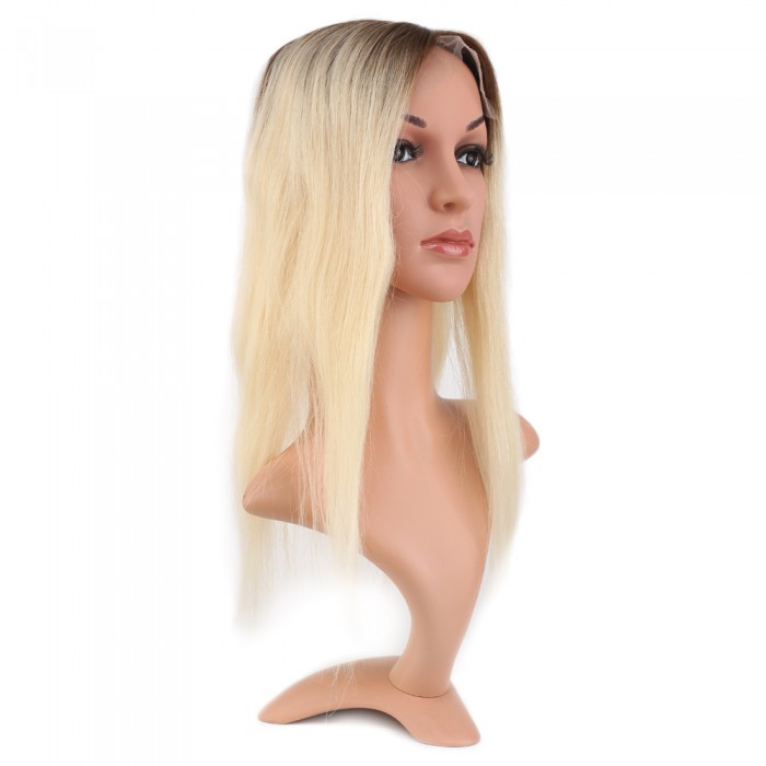 Ön Kısmı Ekstra Tül Kahverengi / Beyaz Platin Ombreli Baby Taban Tepelik - 13x14cm